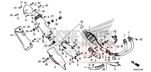SILENCIEUX D'ECHAPPEMENT CRF1000D2K de 2019